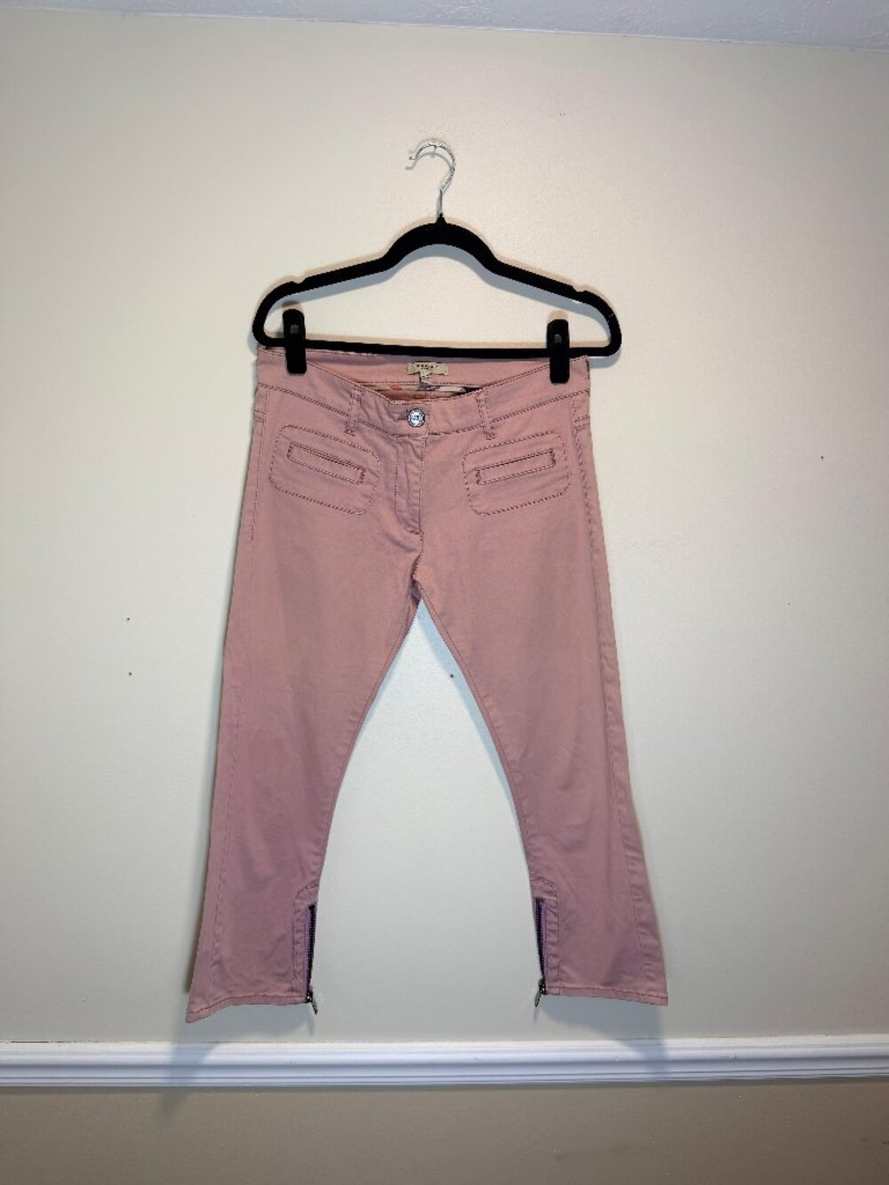 Burberry London Size ITA 40 Pink Cropped Utility Pants